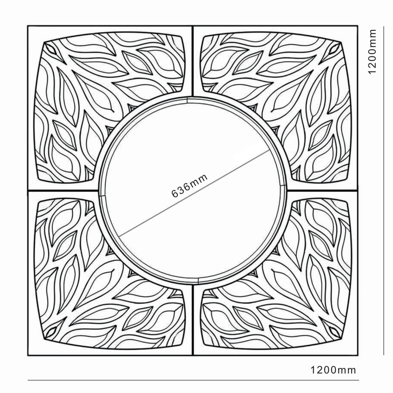 Приствольная решетка для дерева ZKING CRUST 1.2х1.2м Черная в Бирске фото