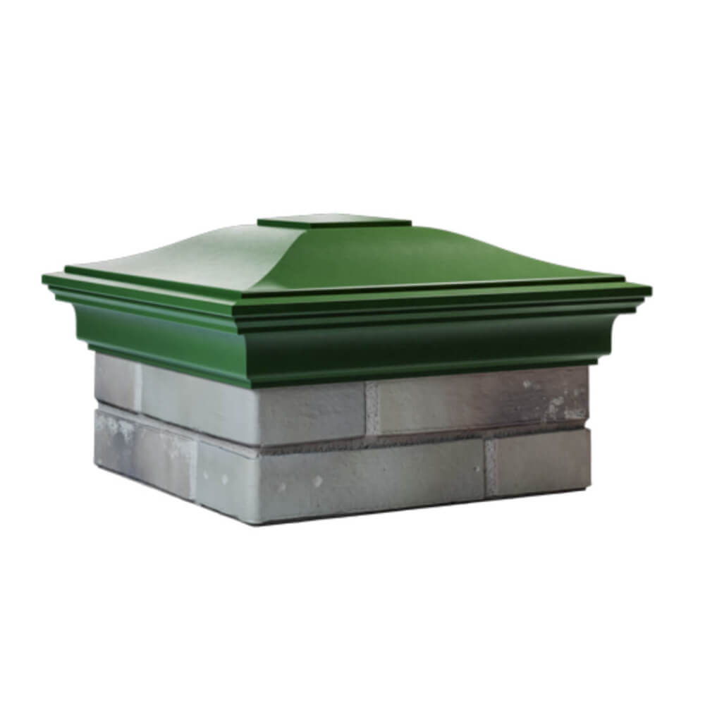 Колпак Zking Монблан Зеленый на столб 1.5х1.5 еврокирпича 0.7НФ (355х355мм) в Бирске фото