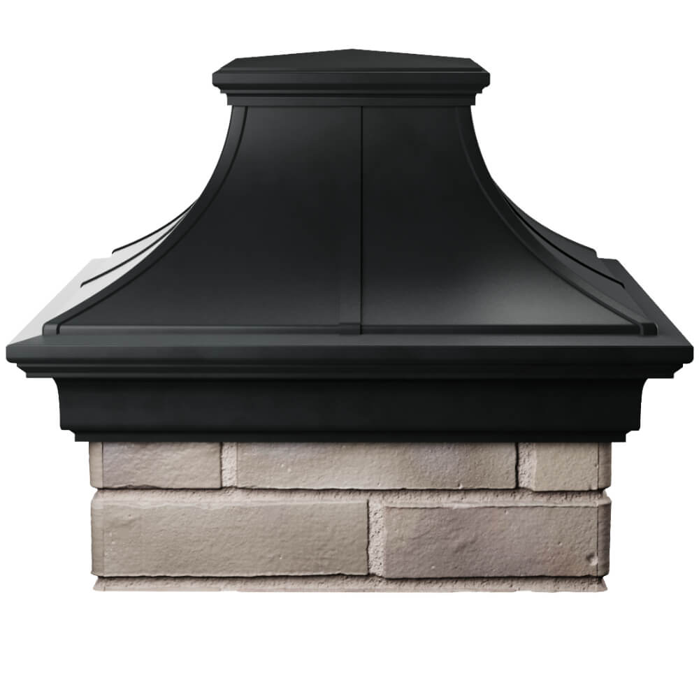Колпак Zking Монблан Премиум Черный на столб 1.5х1.5 кирпича (385х385мм) Бирск фото