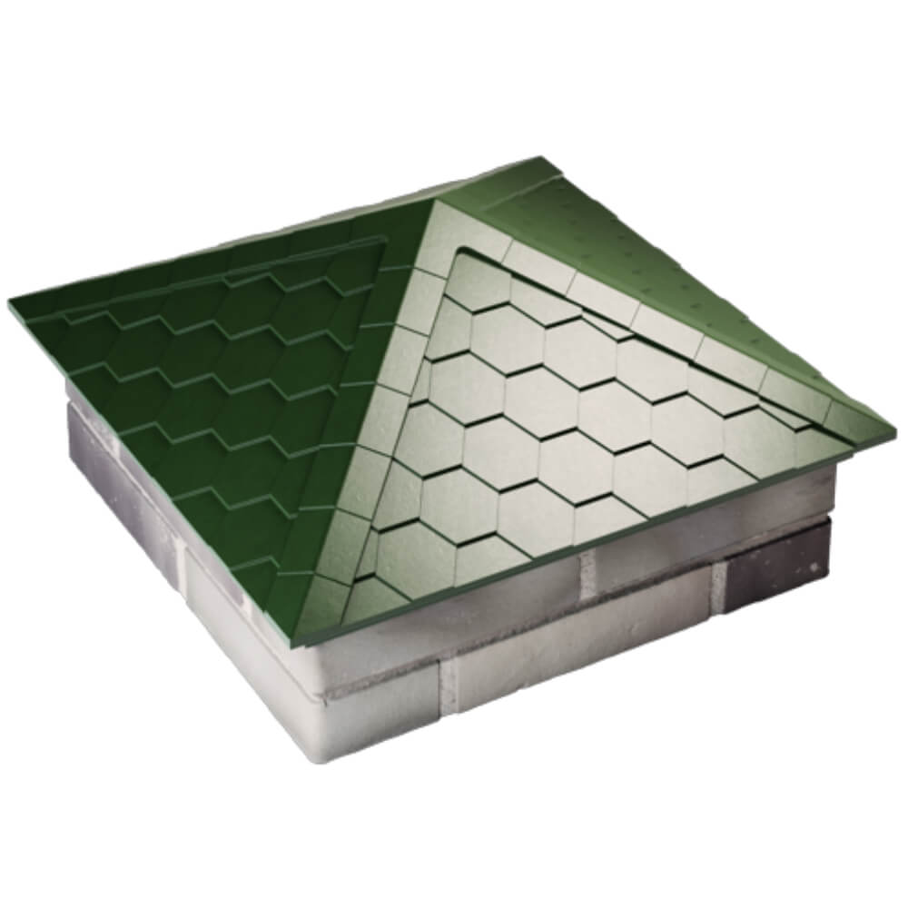 Колпак Zking Эверест Зеленый на столб 2х2 кирпича (535х535мм) Бирск фото