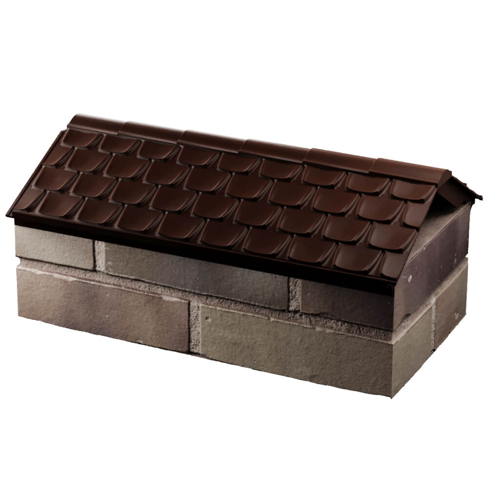 Парапет Zking Эльбрус Коричневый с посадкой на 1 кирпич (255мм) в Бирске фото