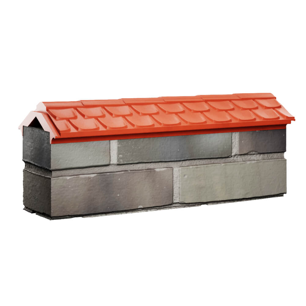 Парапет Zking Эльбрус Красный с посадкой на 0.5 кирпича (130мм) Бирск фото
