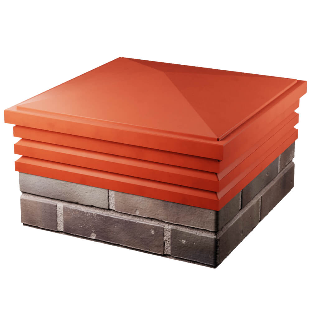 Колпак Zking Бона ХайТек Красный на столб 2х2 кирпича (513х513мм) в Бирске фото