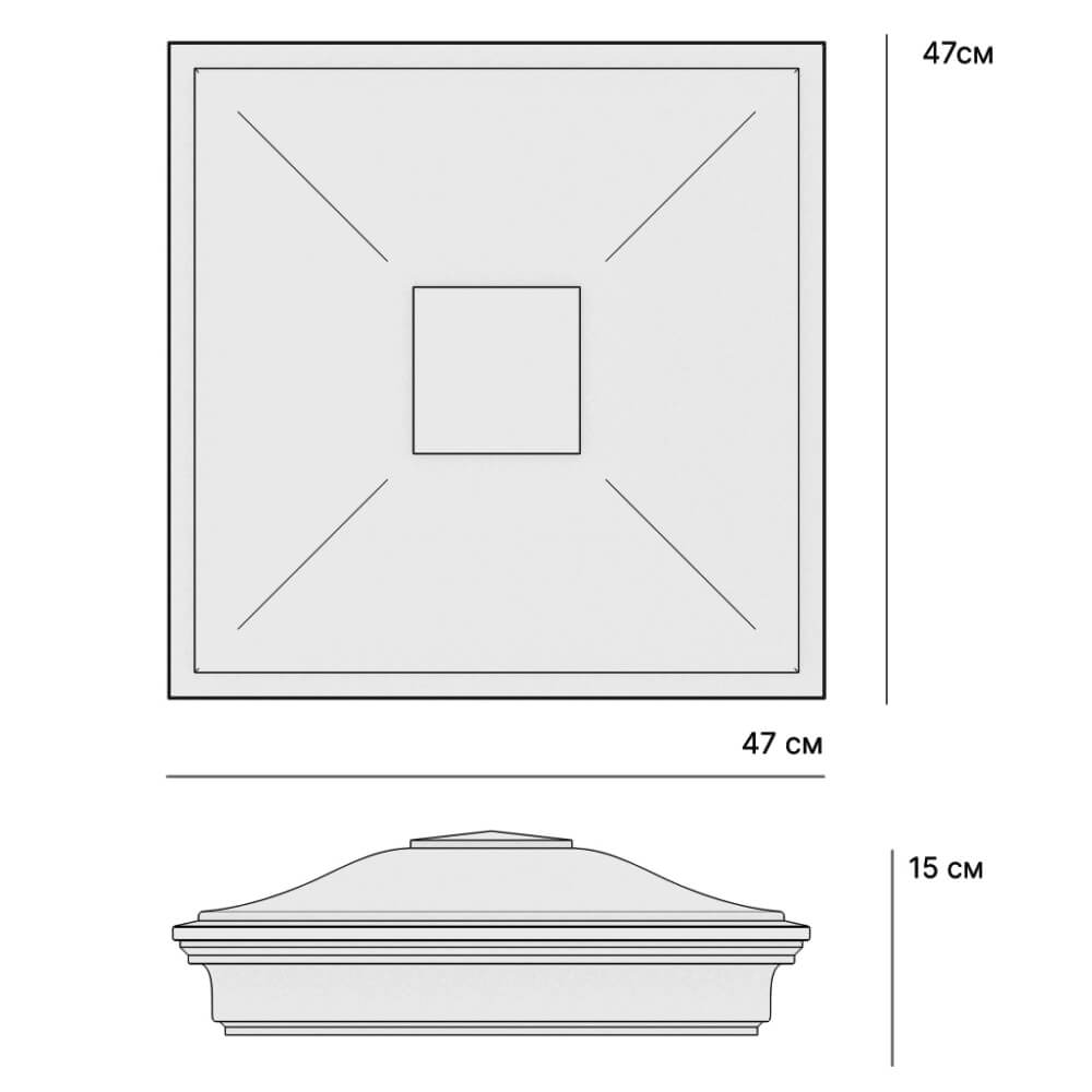 Колпак Zking Монблан Коричневый на столб 1.5х1.5 кирпича (385х385мм) в Бирске фото