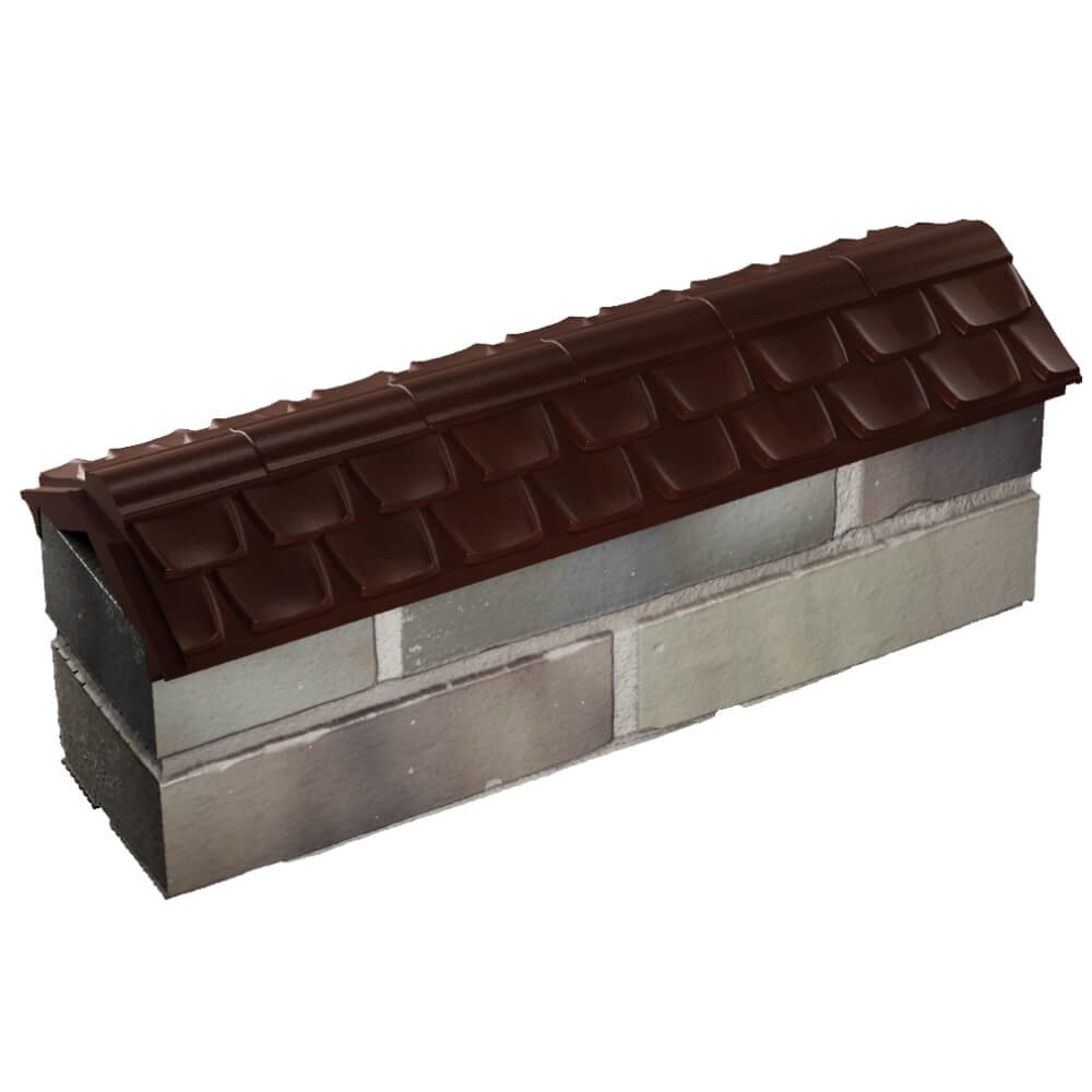 Парапет Zking Эльбрус Коричневый с посадкой на 0.5 кирпича (130мм) в Бирске фото