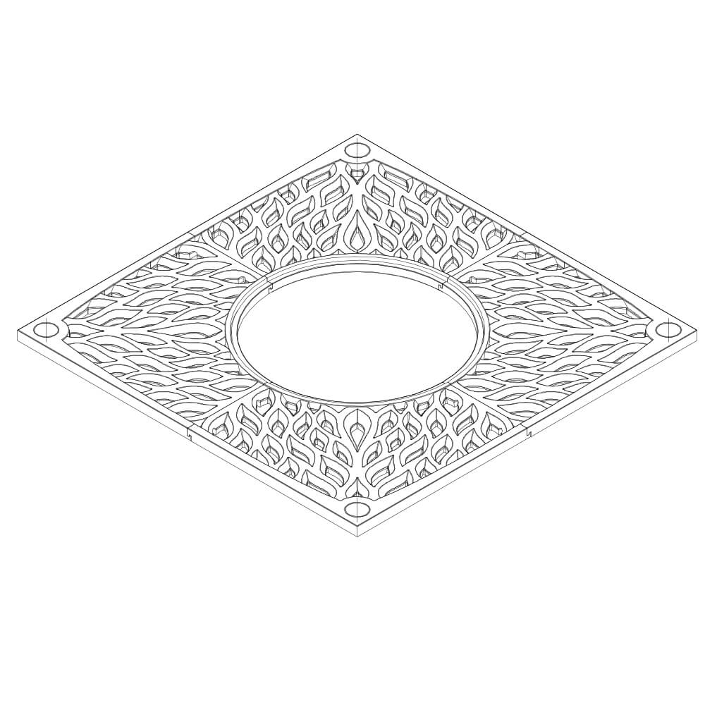 Приствольная решетка для дерева ZKING CRUST 2х2м Черная в Бирске фото