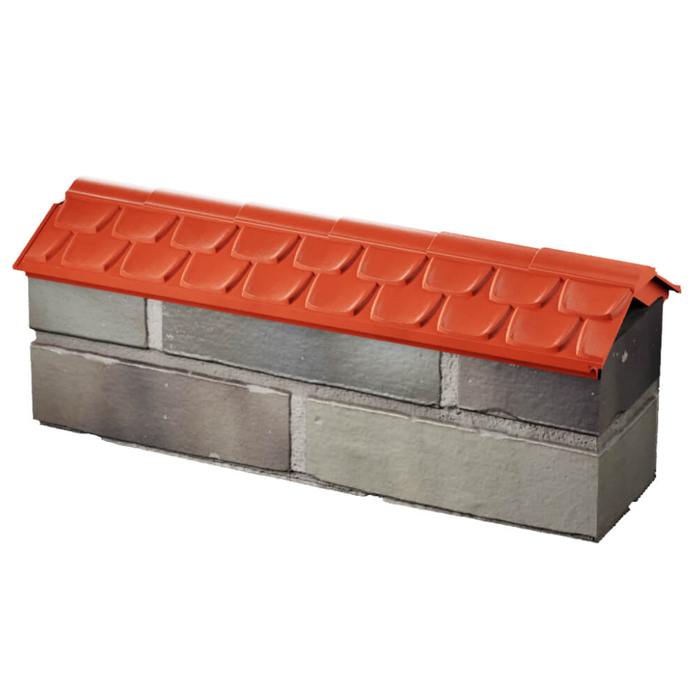 Парапет Zking Эльбрус Красный с посадкой на 0.5 кирпича (130мм) в Бирске фото