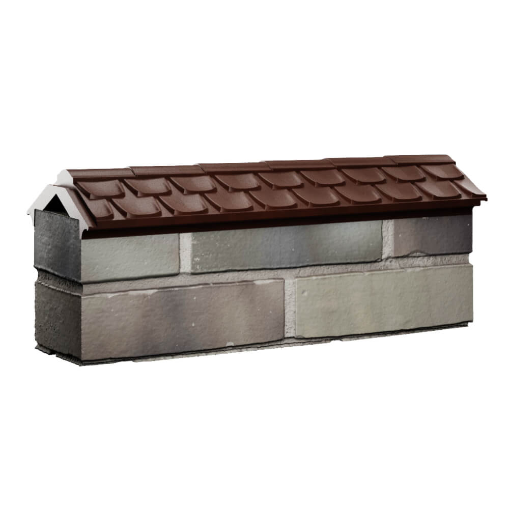 Парапет Zking Эльбрус Коричневый с посадкой на 0.5 кирпича (130мм) Бирск фото