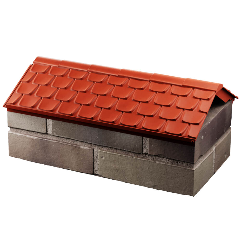 Парапет Zking Эльбрус Красный с посадкой на 1 кирпич (255мм) в Бирске фото