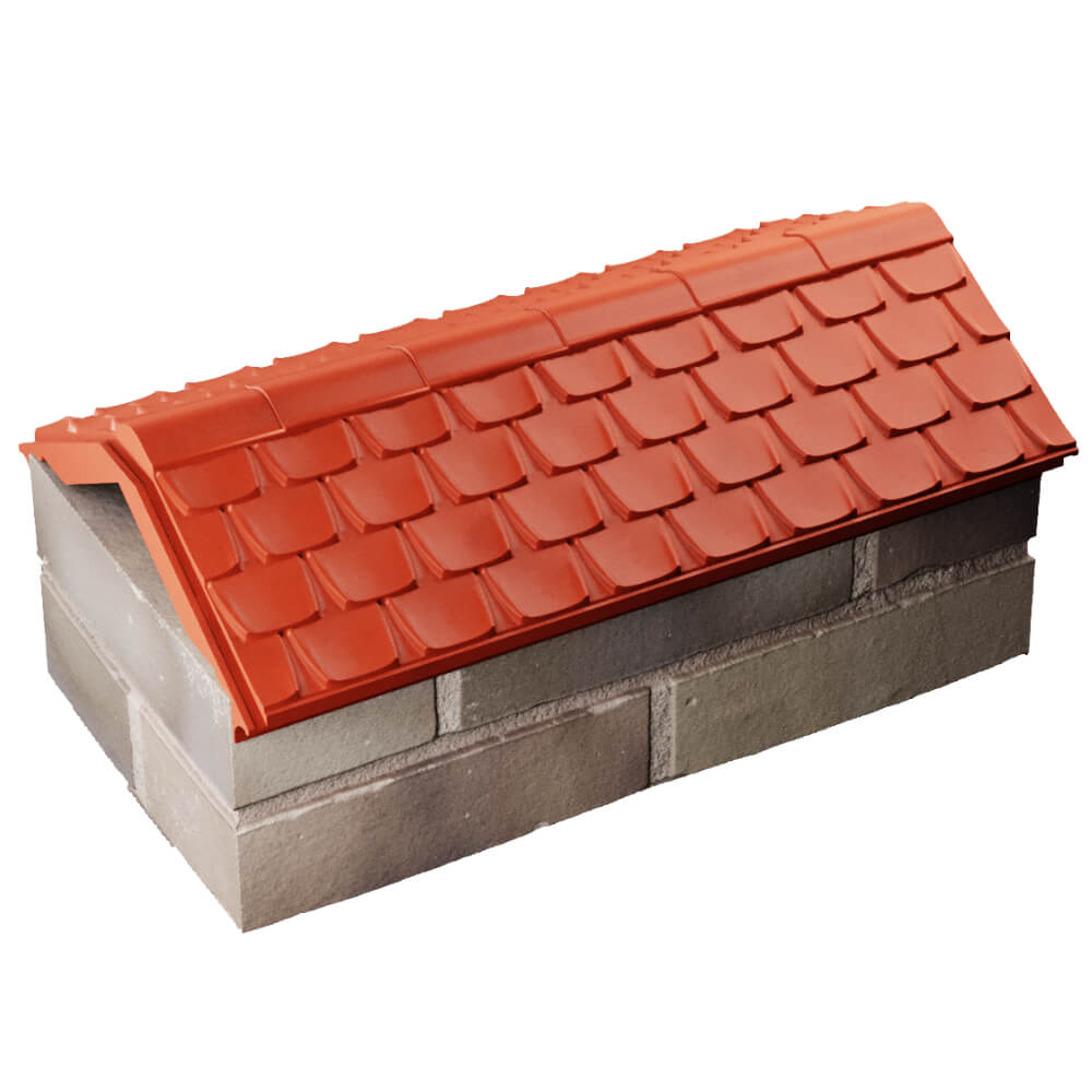 Парапет Zking Эльбрус Красный с посадкой на 1 кирпич (255мм) в Бирске фото