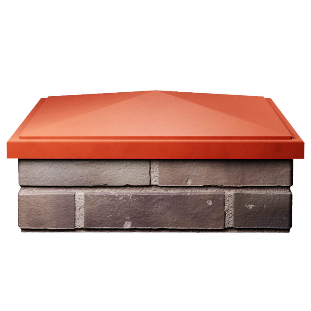 Колпак Zking БонаМоно Красный на столб 2х2 кирпича (515х515, 530х530мм) Бирск фото