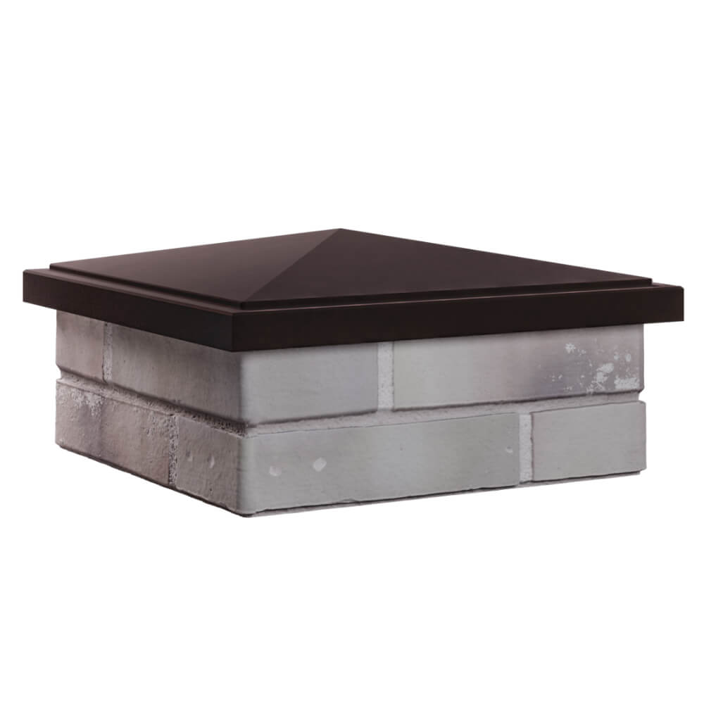 Колпак Zking БонаМоно Коричневый на столб 1.5х1.5 кирпича (385х385, 400х400мм) в Бирске фото