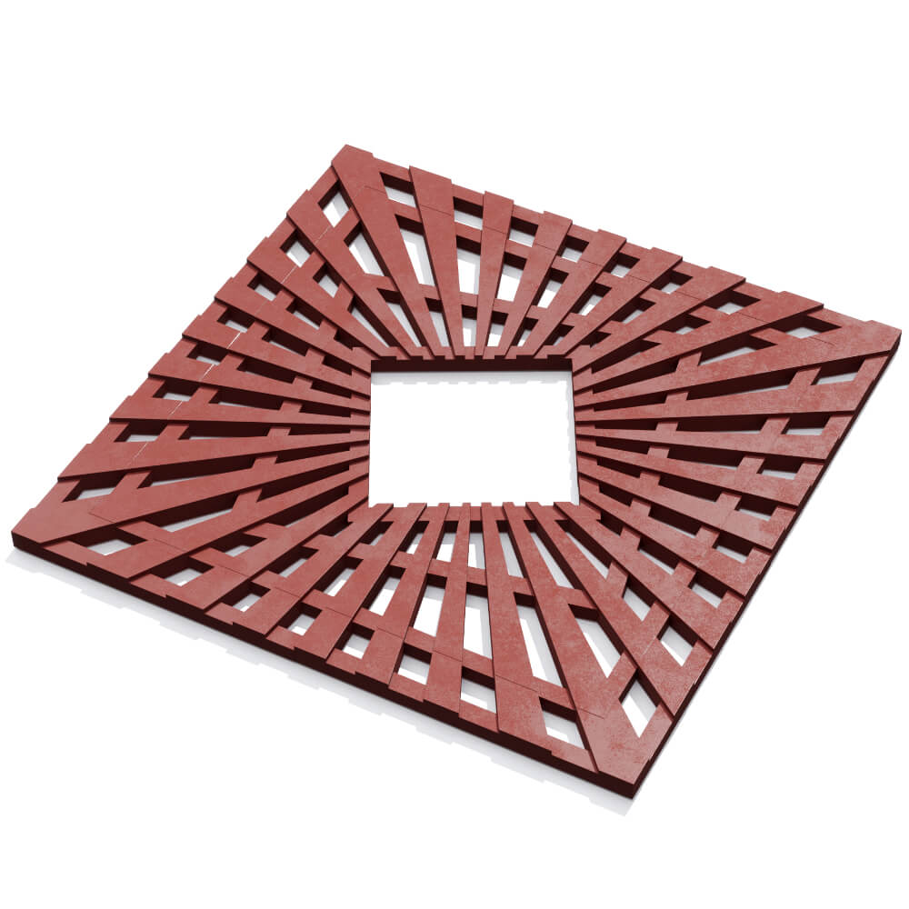 Приствольная решетка для дерева ZKING ATMOSPHERE 1.2х1.2м Красная в Бирске фото