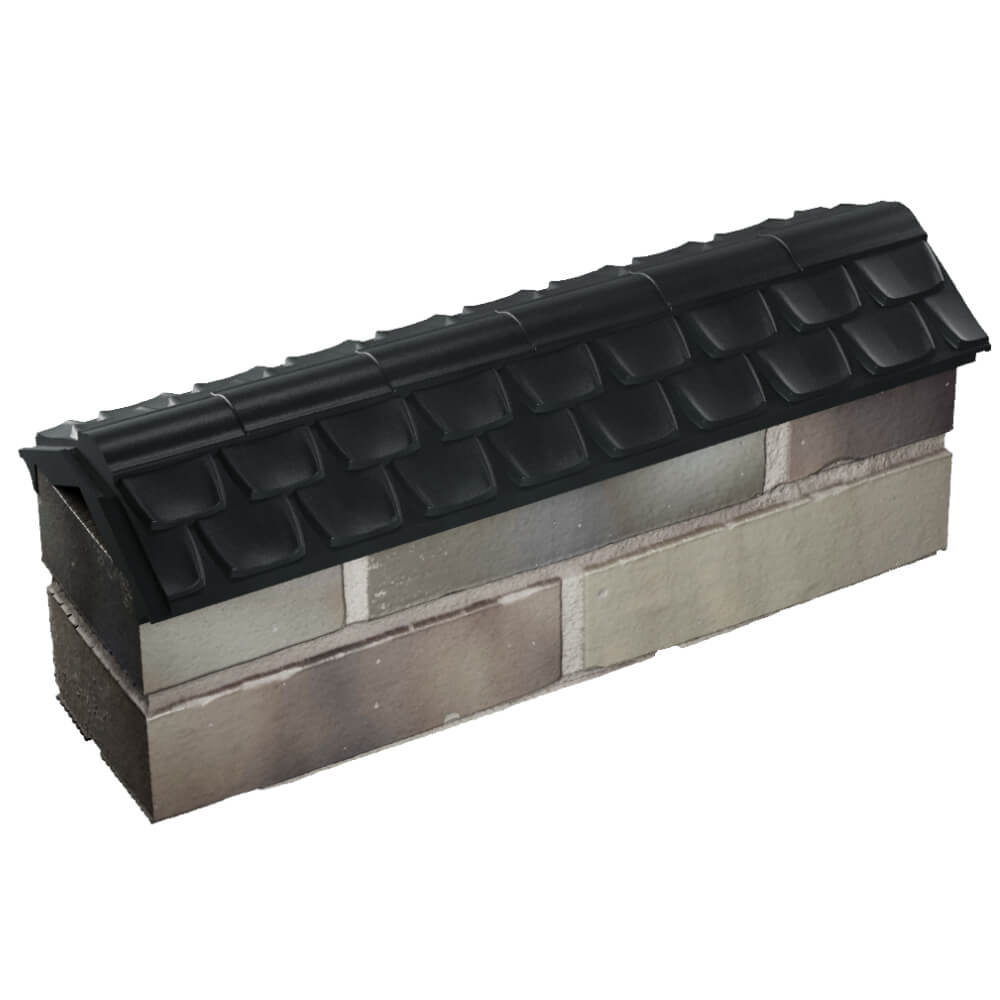 Парапет Zking Эльбрус Черный с посадкой на 0.5 кирпича (130мм) в Бирске фото