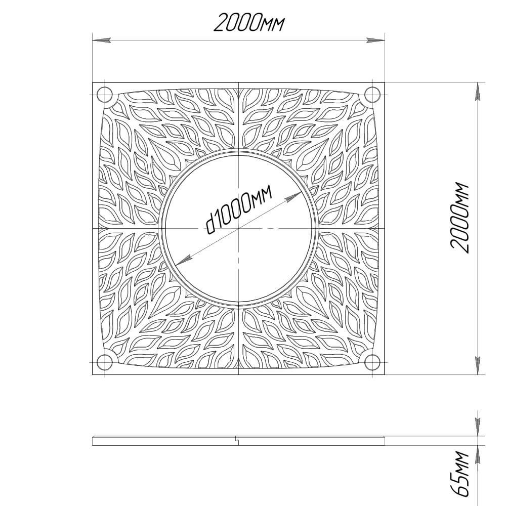 Приствольная решетка для дерева ZKING CRUST 2х2м Черная в Бирске фото