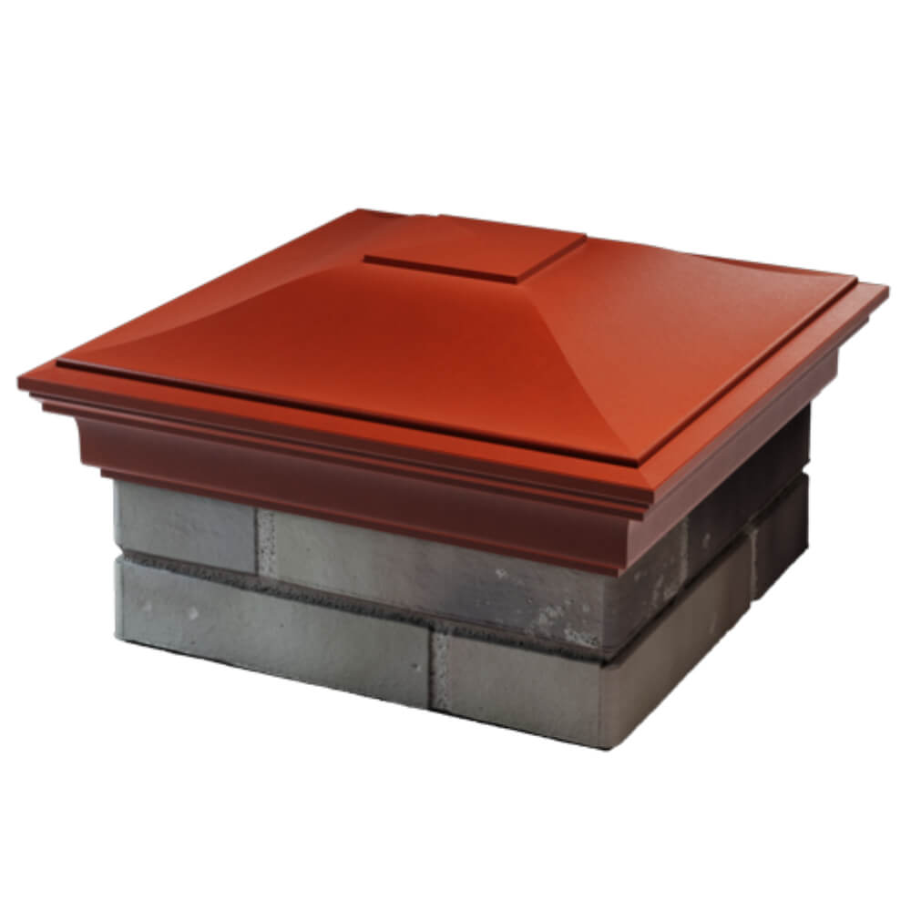 Колпак Zking Монблан Красный на столб 1.5х1.5 кирпича (385х385мм) в Бирске фото