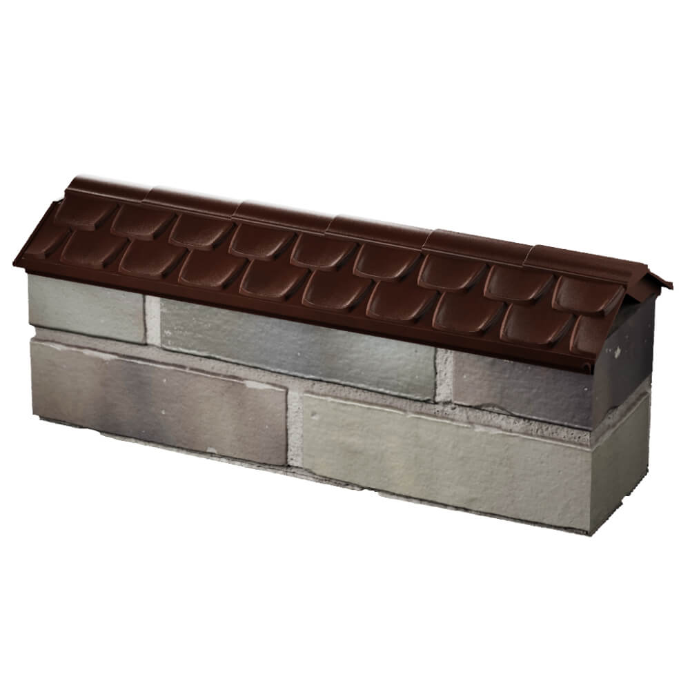 Парапет Zking Эльбрус Коричневый с посадкой на 0.5 кирпича (130мм) в Бирске фото