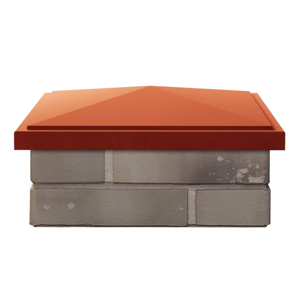 Колпак Zking БонаМоно Красный на столб 1.5х1.5 кирпича (385х385, 400х400мм) Бирск фото