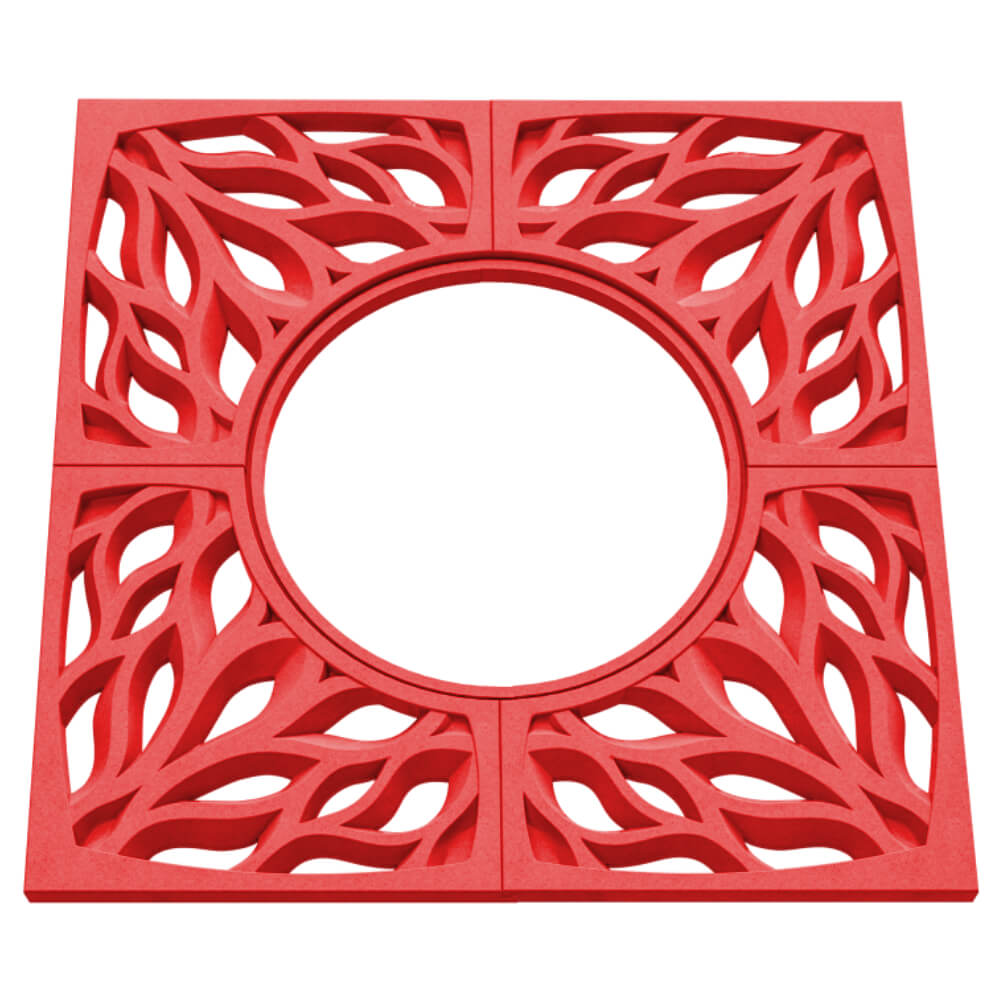 Приствольная решетка для дерева ZKING CRUST 1.2х1.2м Красная в Бирске фото