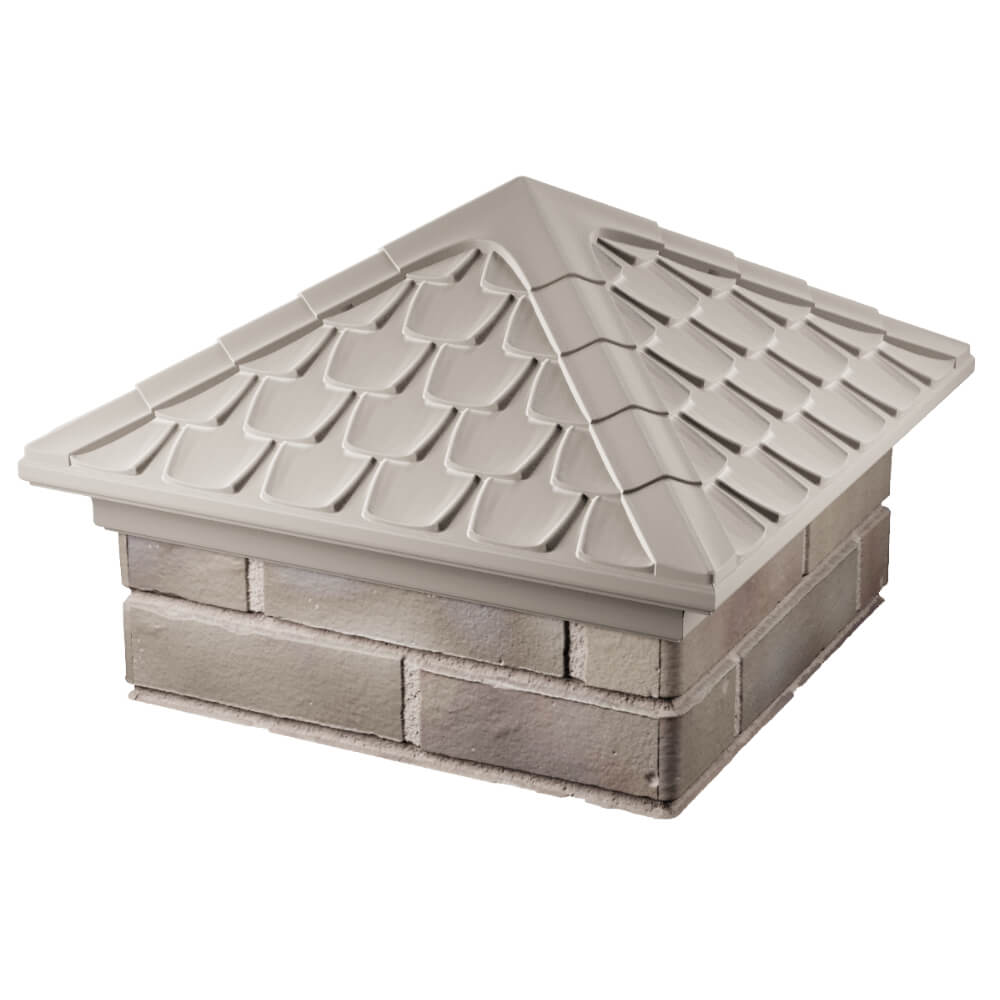 Колпак Zking Эльбрус Бежевый на столб 1.5х1.5 кирпича (385х385мм) в Бирске фото