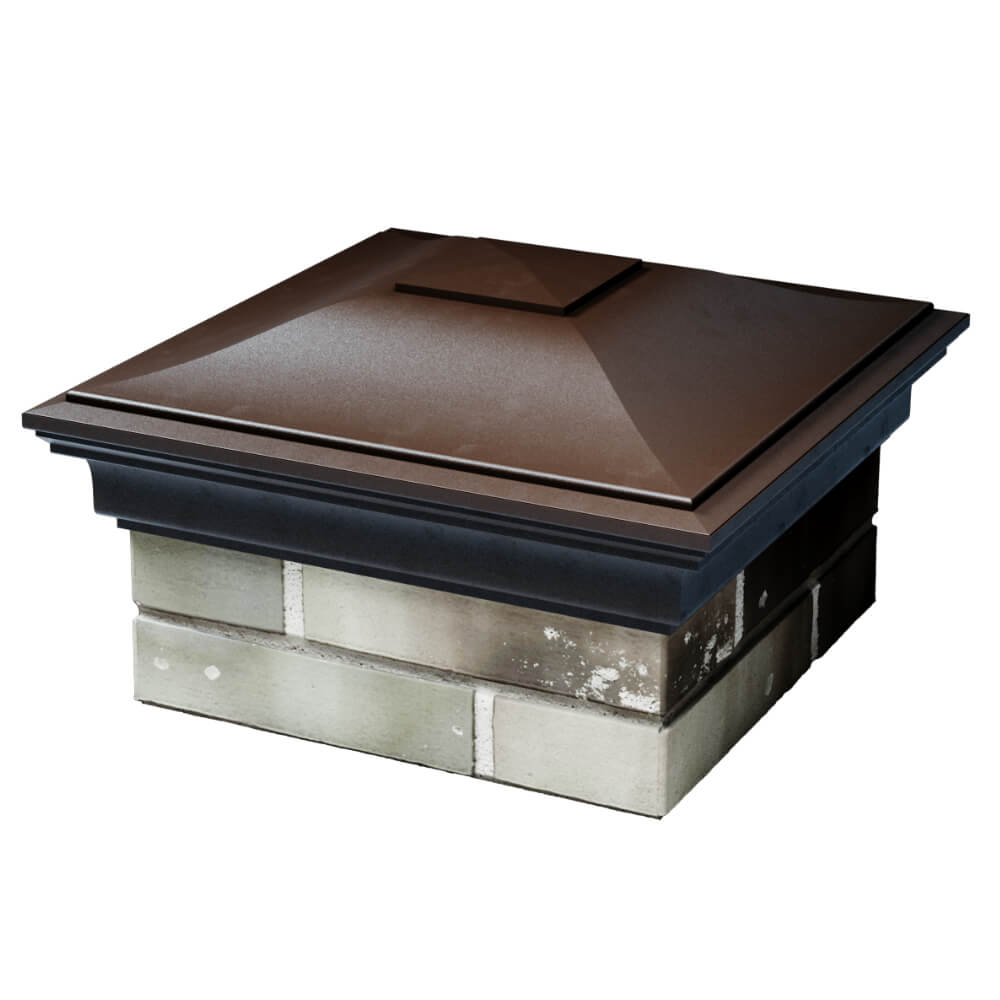 Колпак Zking Монблан Коричневый на столб 1.5х1.5 кирпича (385х385мм) в Бирске фото