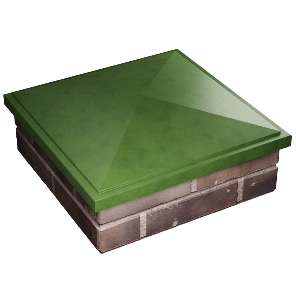 Колпак Zking БонаМоно Зеленый на столб 2х2 кирпича (515х515, 530х530мм) в Бирске фото