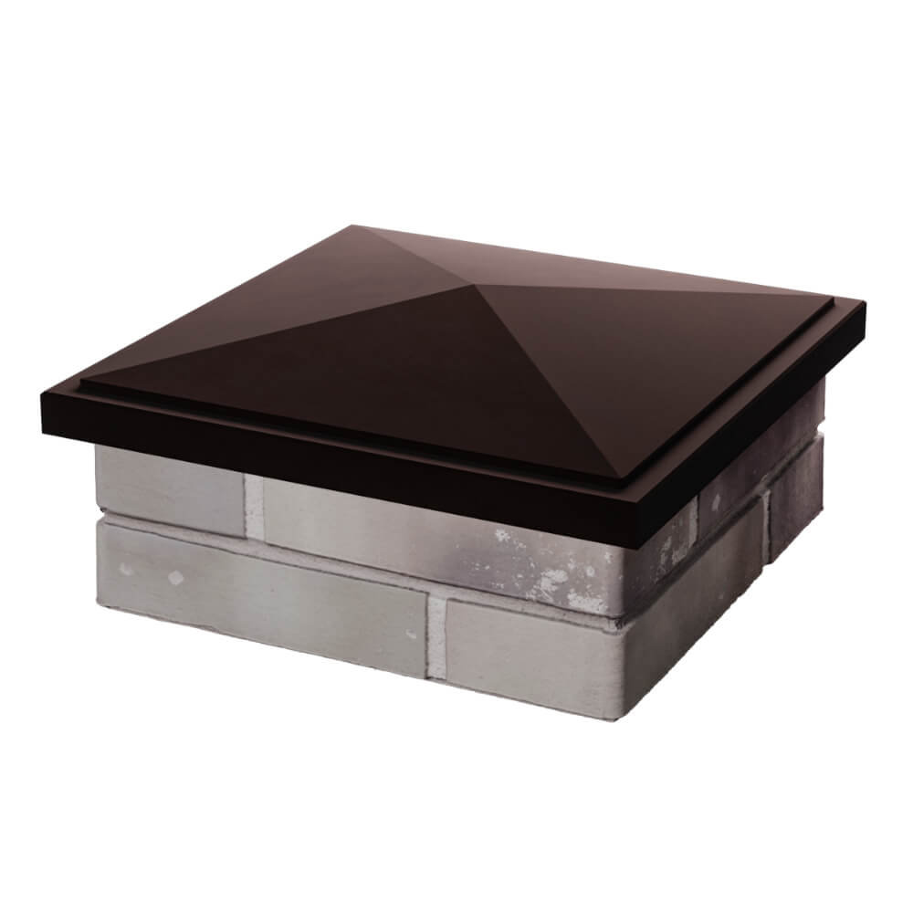 Колпак Zking БонаМоно Коричневый на столб 1.5х1.5 кирпича (385х385, 400х400мм) в Бирске фото