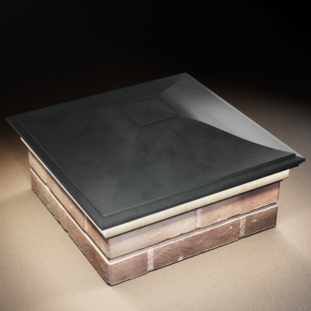 Колпак Zking Монблан Серый на столб 2х2 кирпича (515х515мм) c подсветкой в Бирске фото