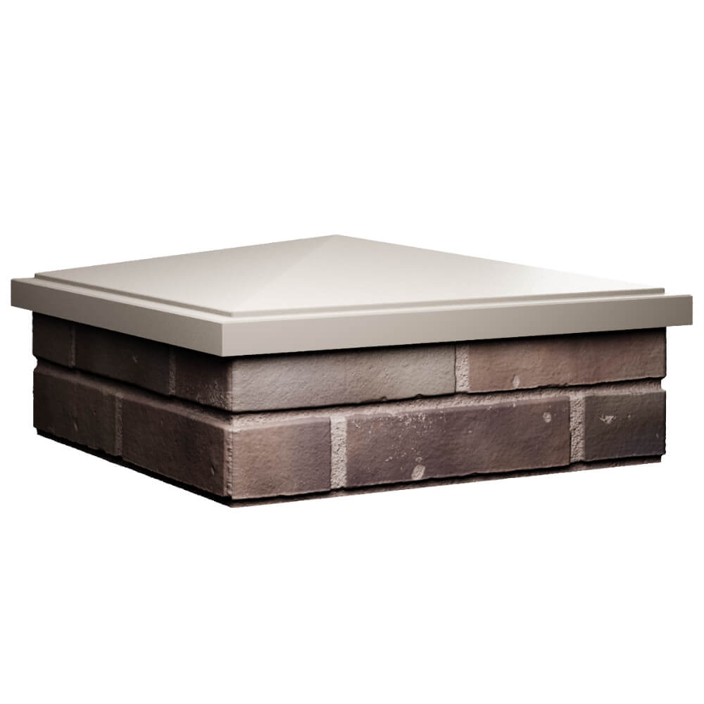 Колпак Zking БонаМоно Бежевый на столб 2х2 кирпича (515х515, 530х530мм) в Бирске фото