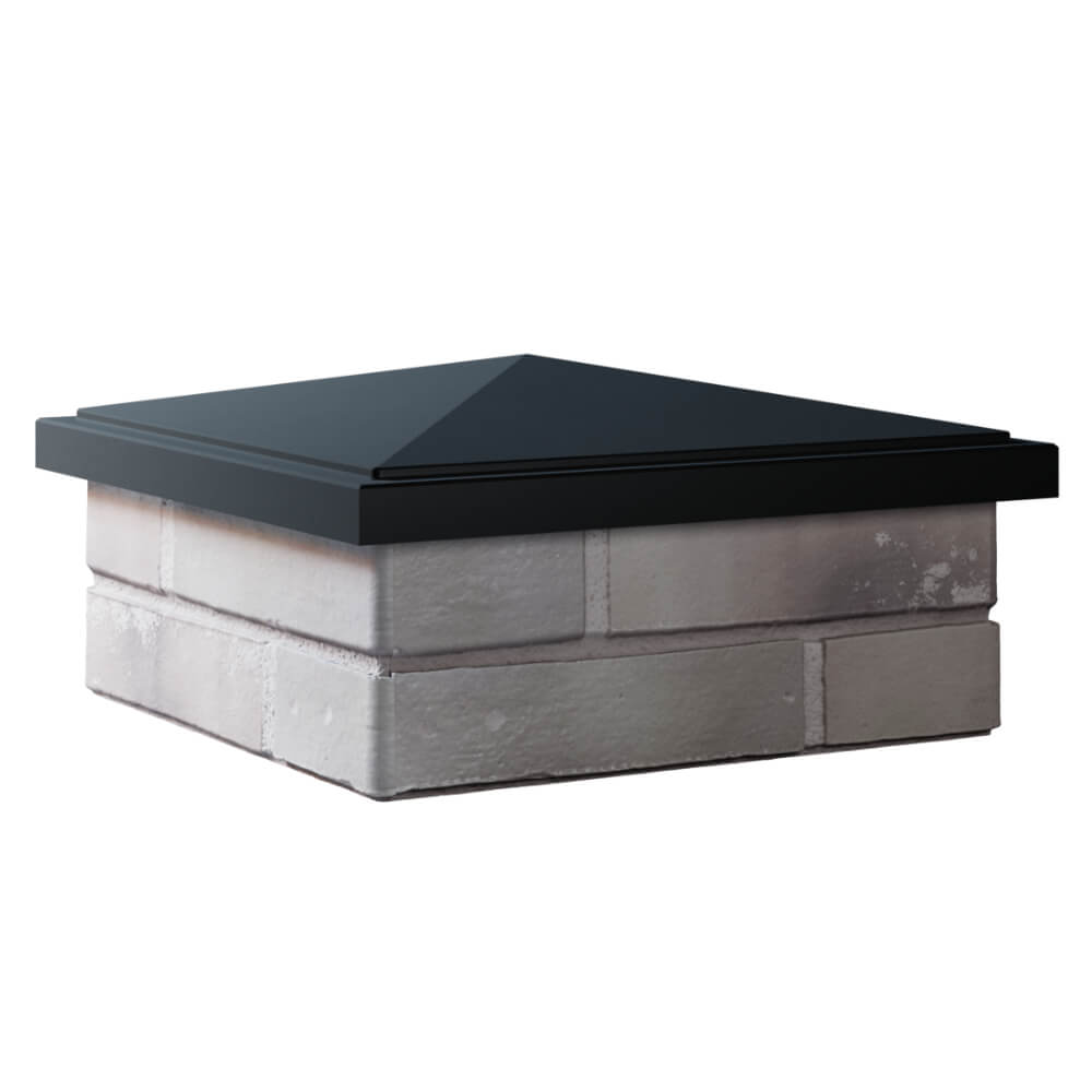 Колпак Zking БонаМоно Черный на столб 1.5х1.5 кирпича (385х385, 400х400мм) в Бирске фото