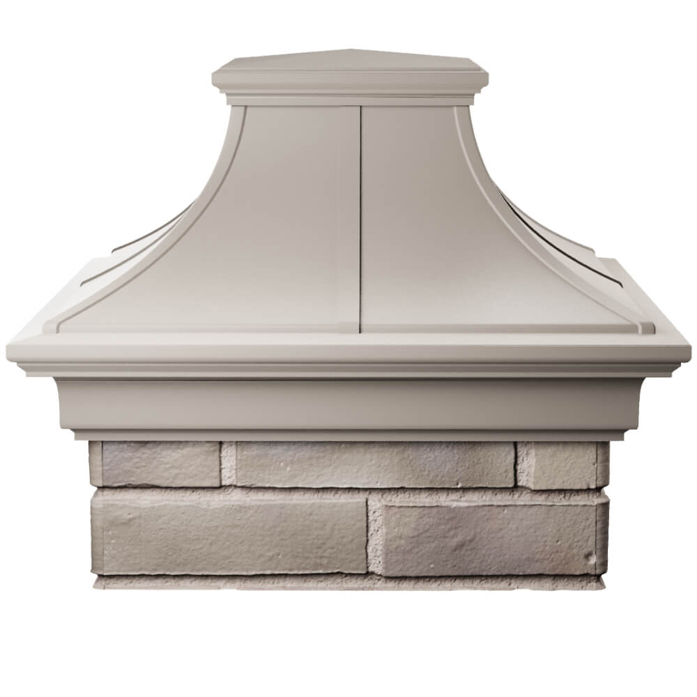 Колпак Zking Монблан Премиум Бежевый на столб 1.5х1.5 кирпича (385х385мм) Бирск фото