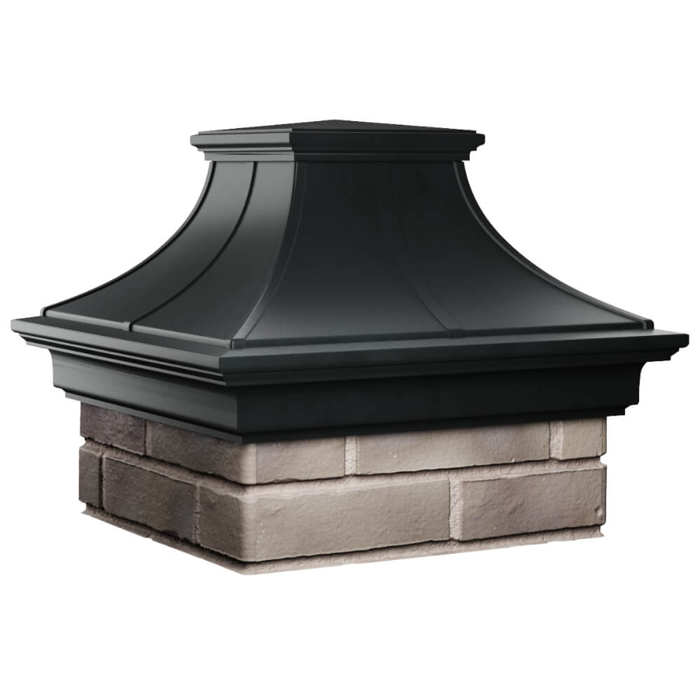 Колпак Zking Монблан Премиум Черный на столб 1.5х1.5 кирпича (385х385мм) в Бирске фото