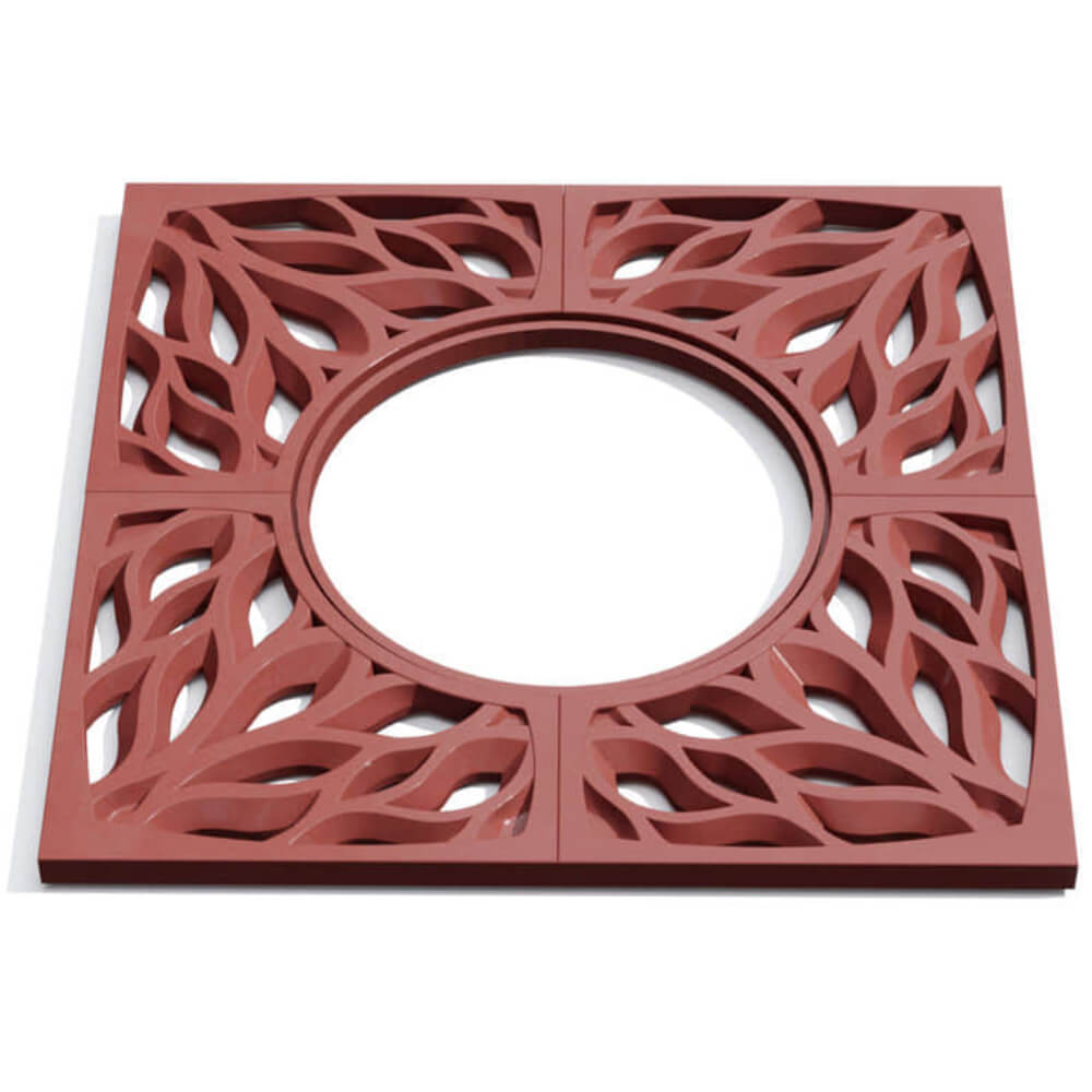 Приствольная решетка для дерева ZKING CRUST 1.2х1.2м Красная Бирск фото