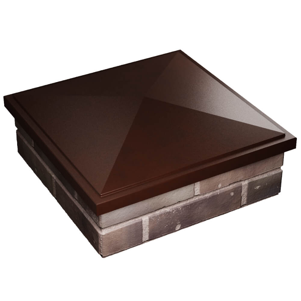 Колпак Zking БонаМоно Коричневый на столб 2х2 кирпича (515х515, 530х530мм) в Бирске фото