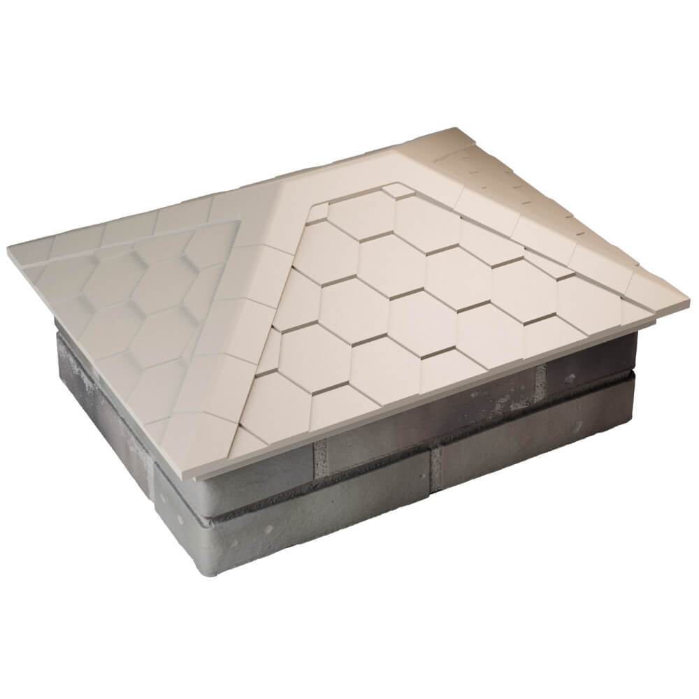 Колпак Zking Эверест Бежевый на столб 2х1.5 кирпича (520х390мм) Бирск фото