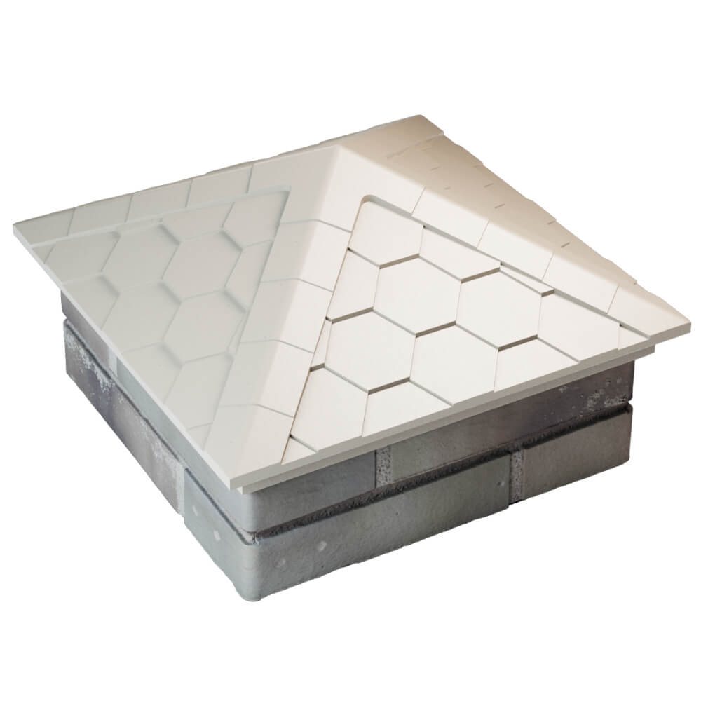 Колпак Zking Эверест Бежевый на столб 1.5х1.5 кирпича (390х390мм) в Бирске фото