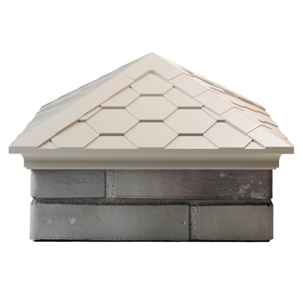 Колпак Zking Эверест Бежевый на столб 1.5х1.5 кирпича (390х390мм) Бирск фото