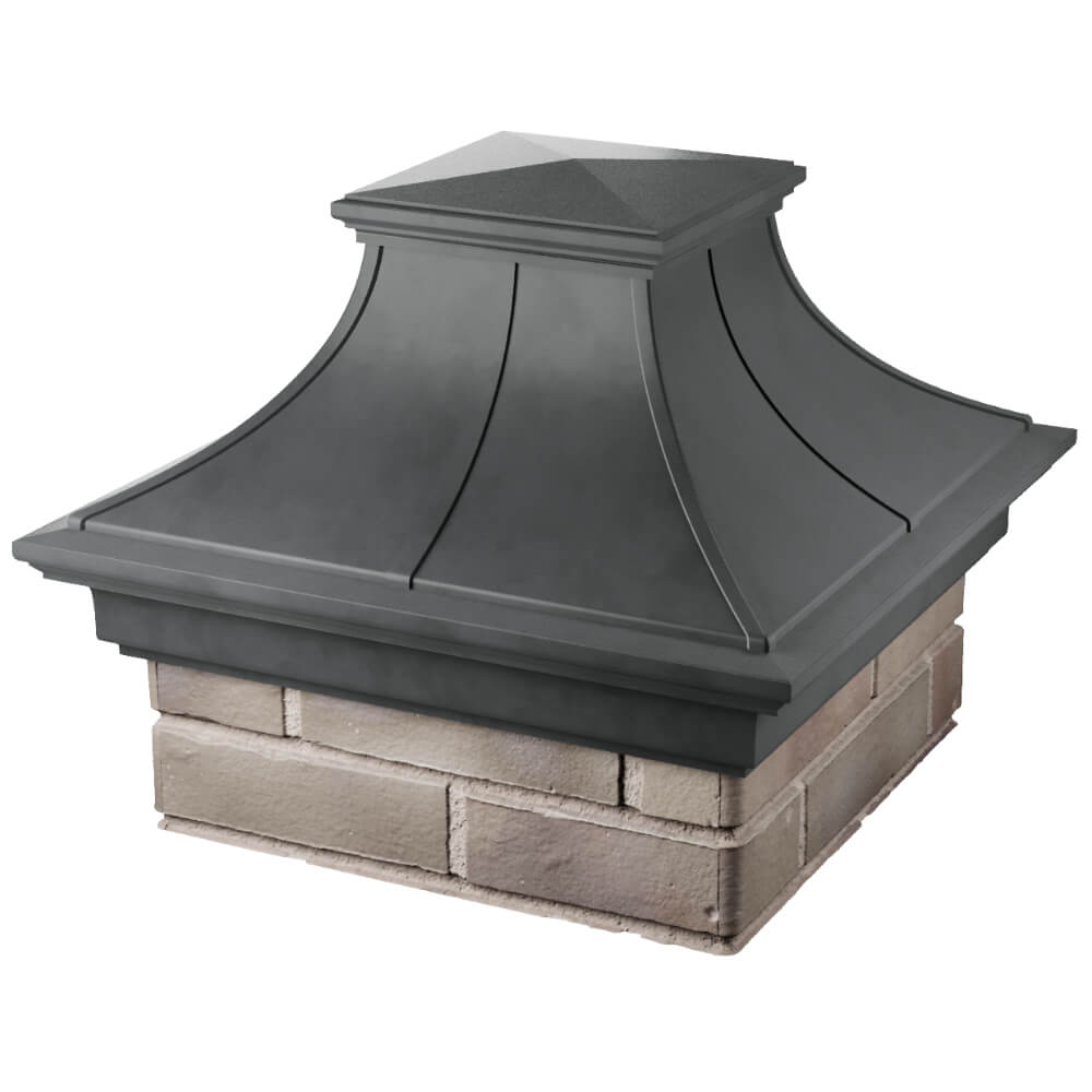 Колпак Zking Монблан Премиум Серый на столб 1.5х1.5 кирпича (385х385мм) в Бирске фото