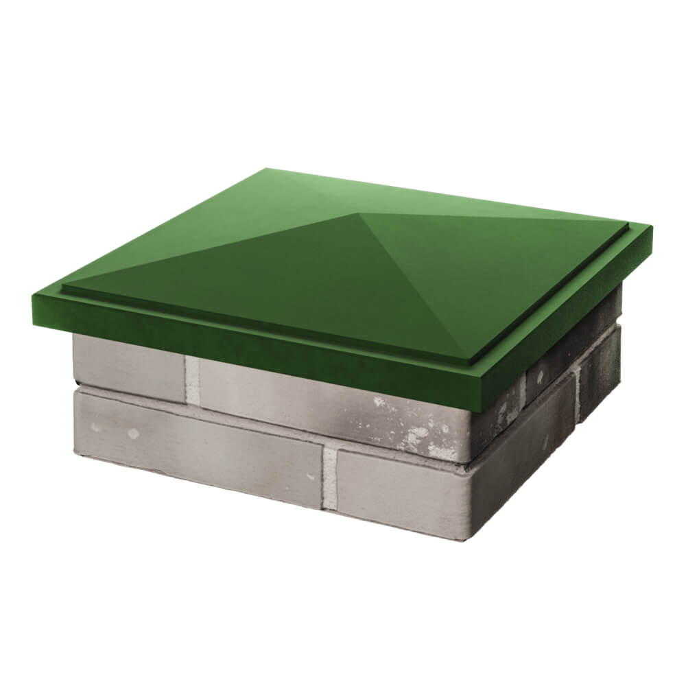 Колпак Zking БонаМоно Зеленый на столб 1.5х1.5 кирпича (385х385, 400х400мм) в Бирске фото