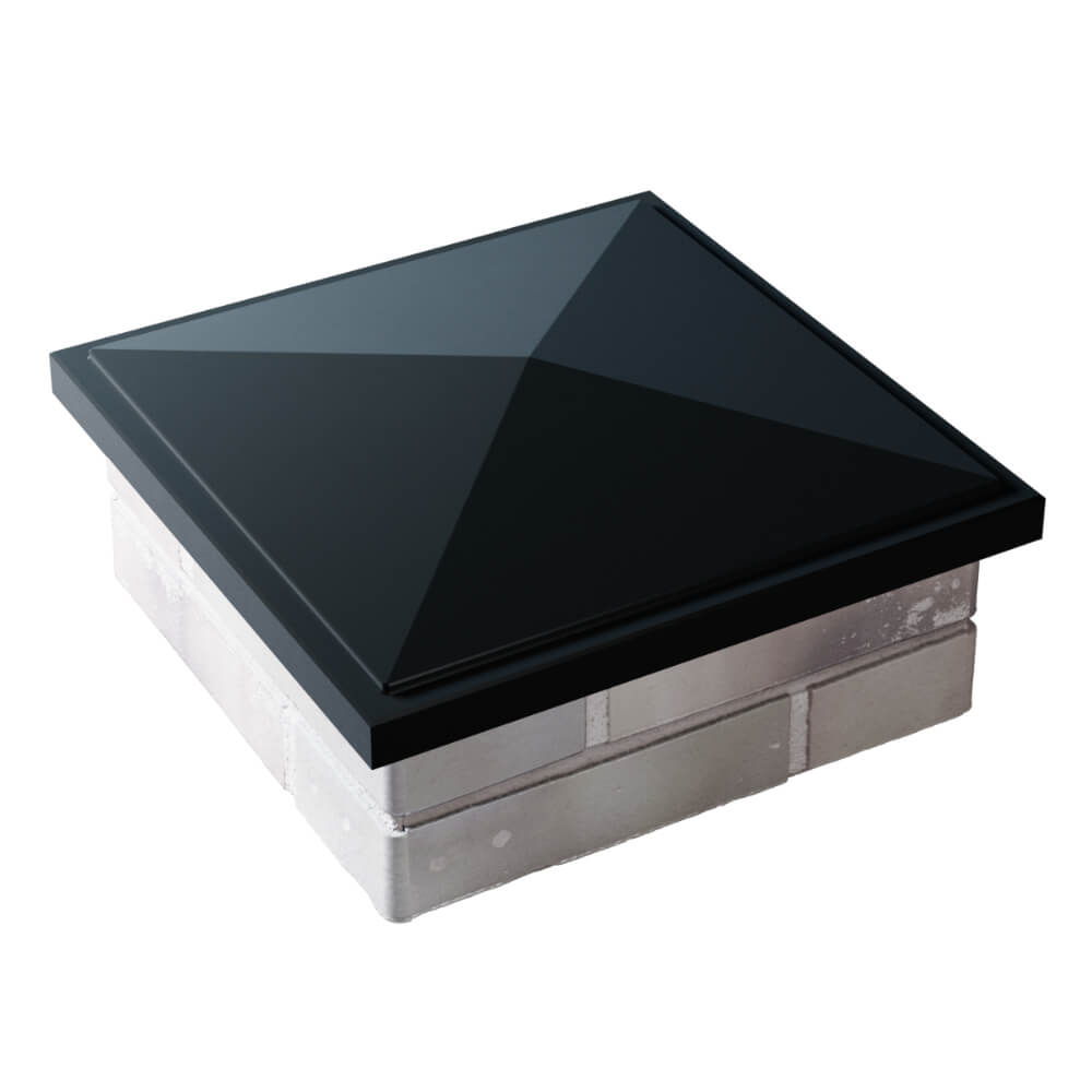 Колпак Zking БонаМоно Черный на столб 1.5х1.5 кирпича (385х385, 400х400мм) в Бирске фото