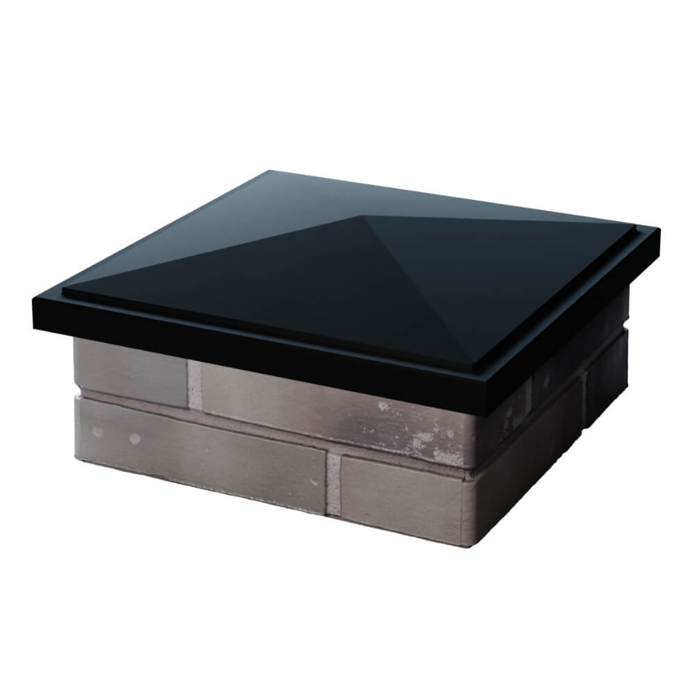 Колпак Zking БонаМоно Черный на столб 1.5х1.5 кирпича (385х385, 400х400мм) в Бирске фото