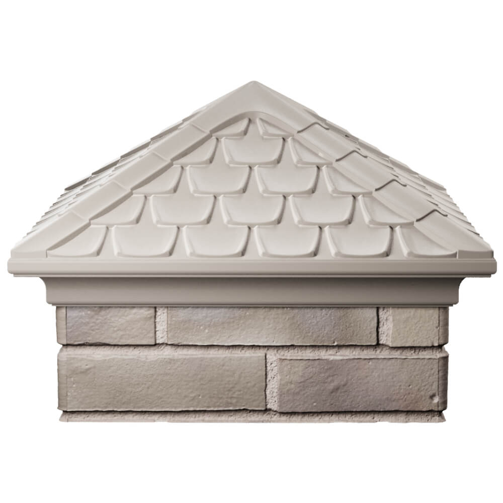 Колпак Zking Эльбрус Бежевый на столб 1.5х1.5 кирпича (385х385мм) Бирск фото