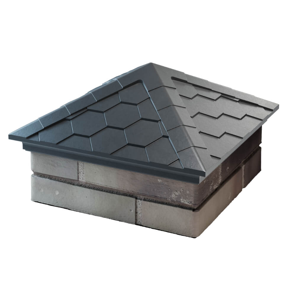 Колпак Zking Эверест Серый на столб 1.5х1.5 кирпича (390х390мм) в Бирске фото