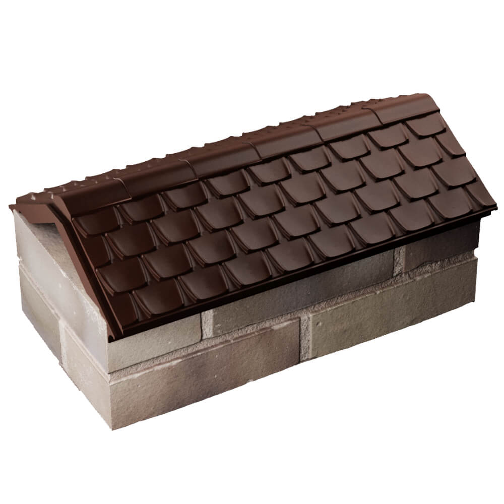 Парапет Zking Эльбрус Коричневый с посадкой на 1 кирпич (255мм) в Бирске фото