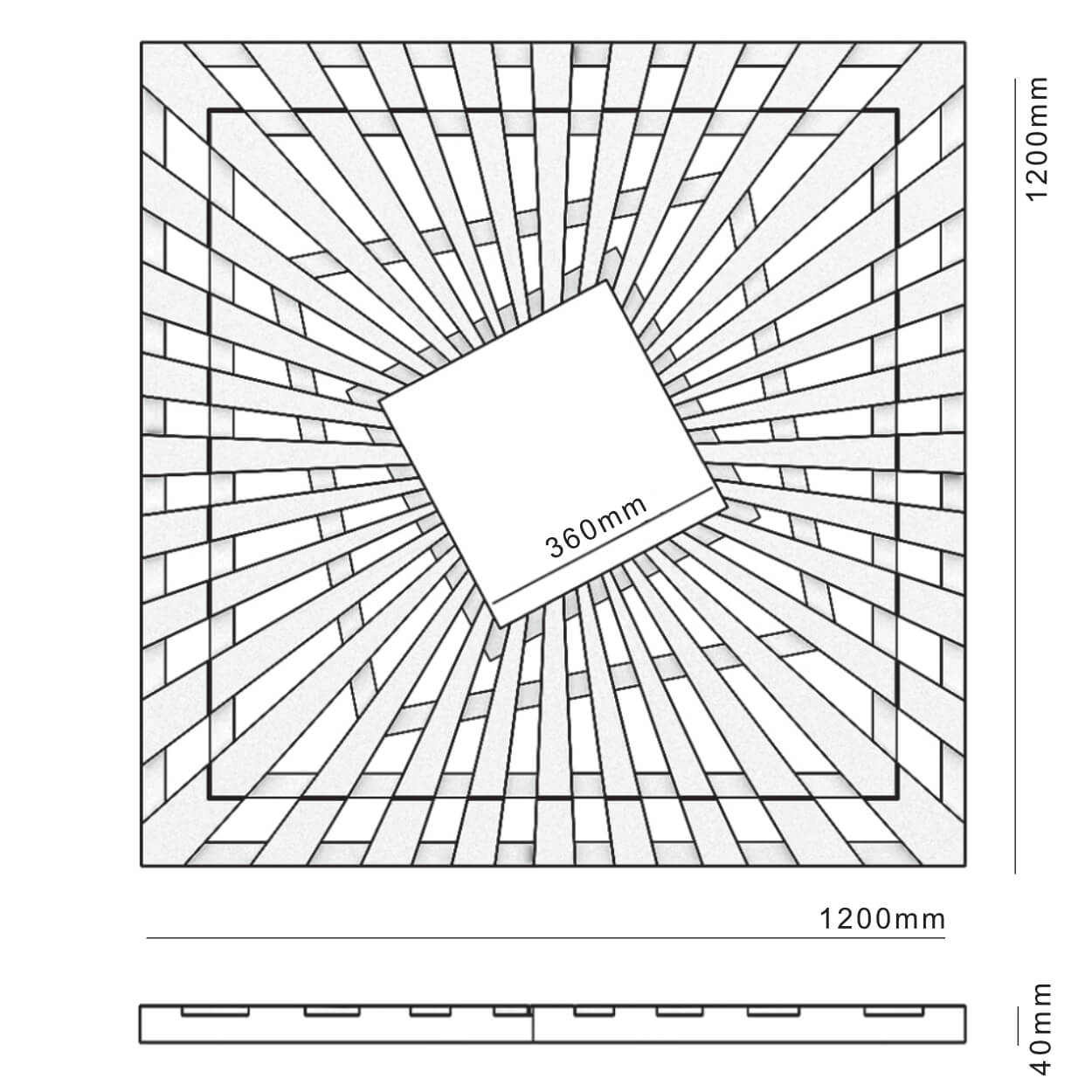 Приствольная решетка для дерева ZKING ATMOSPHERE 1.2х1.2м Черная в Бирске фото