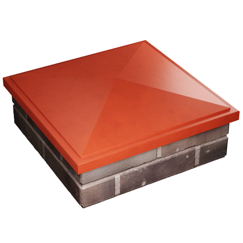 Колпак Zking БонаМоно Красный на столб 2х2 кирпича (515х515, 530х530мм) в Бирске фото