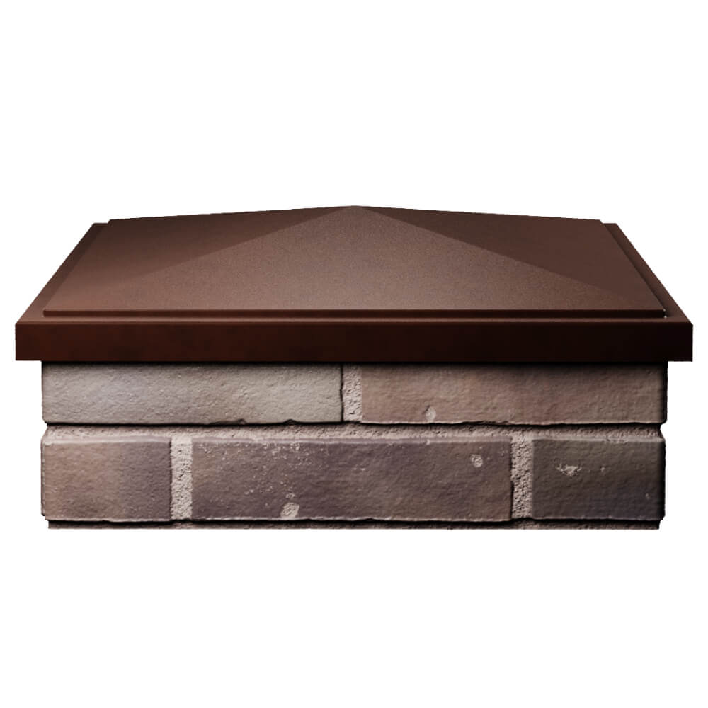 Колпак Zking БонаМоно Коричневый на столб 2х2 кирпича (515х515, 530х530мм) Бирск фото