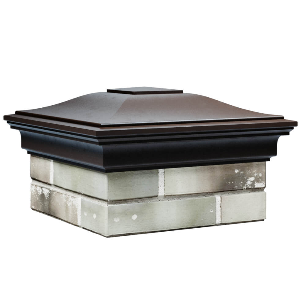 Колпак Zking Монблан Коричневый на столб 1.5х1.5 кирпича (385х385мм) в Бирске фото