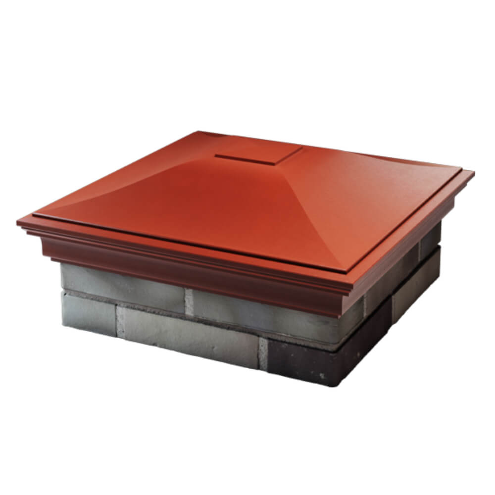 Колпак Zking Монблан Красный на столб 2х2 кирпича (515х515мм) в Бирске фото