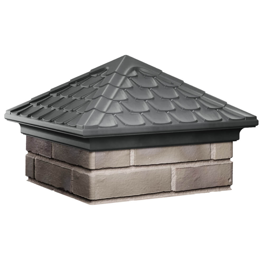 Колпак Zking Эльбрус Серый на столб 1.5х1.5 кирпича (385х385мм) в Бирске фото